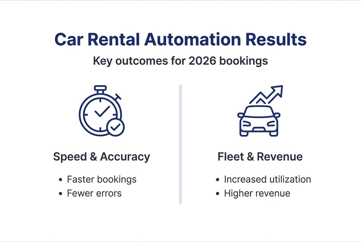 Infographic of car rental automation outcomes