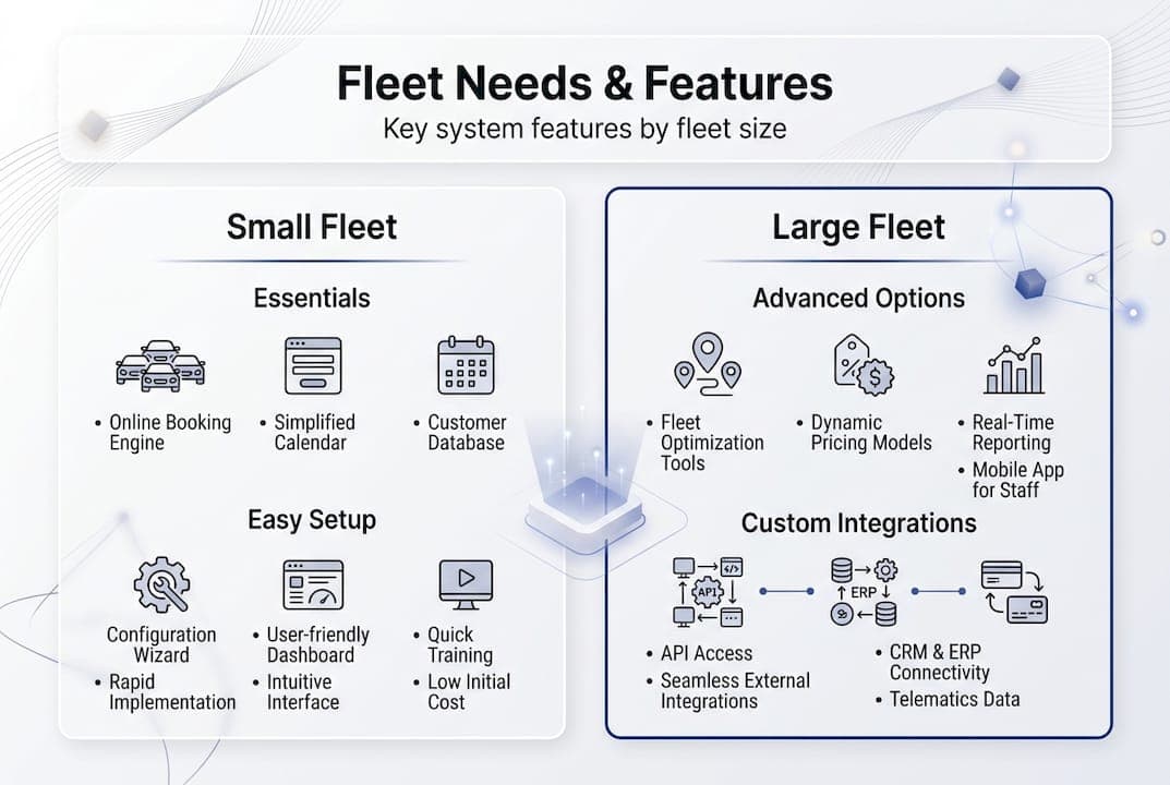 Infographic showing fleet size and key features