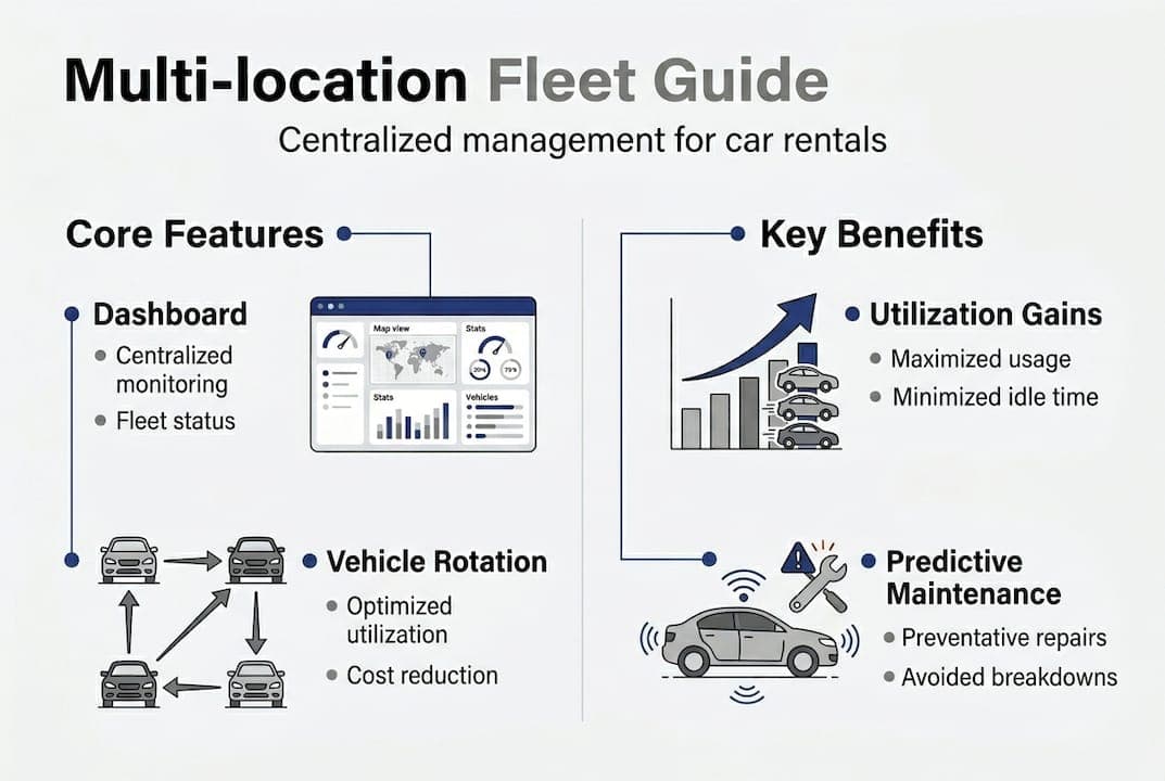 Infographic showing fleet management features and benefits