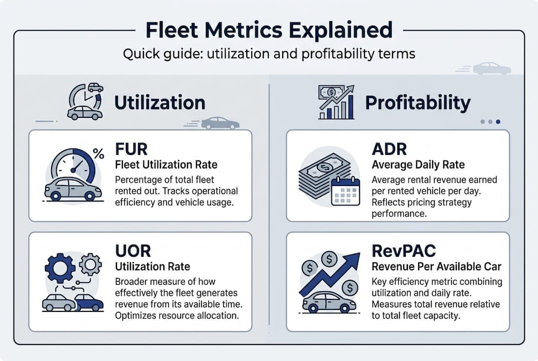 Infographic about fleet utilization and profitability
