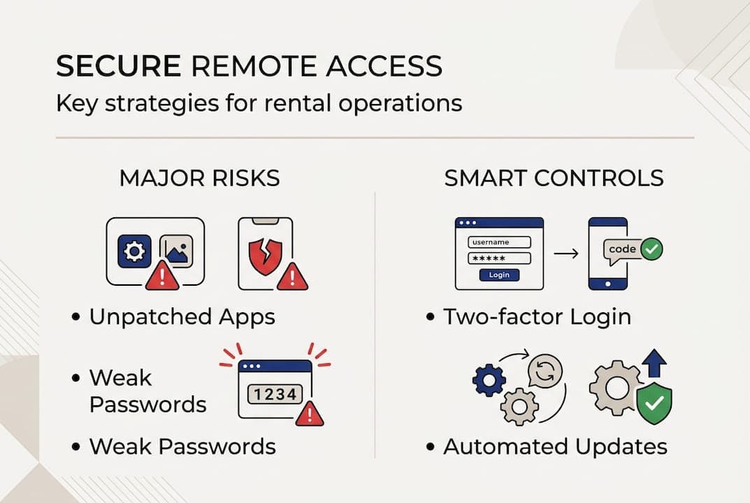 Infographic showing secure remote access strategies