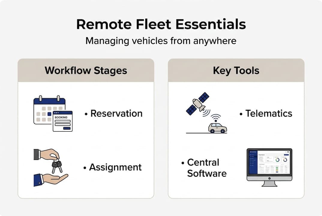 Infographic on remote fleet management essentials