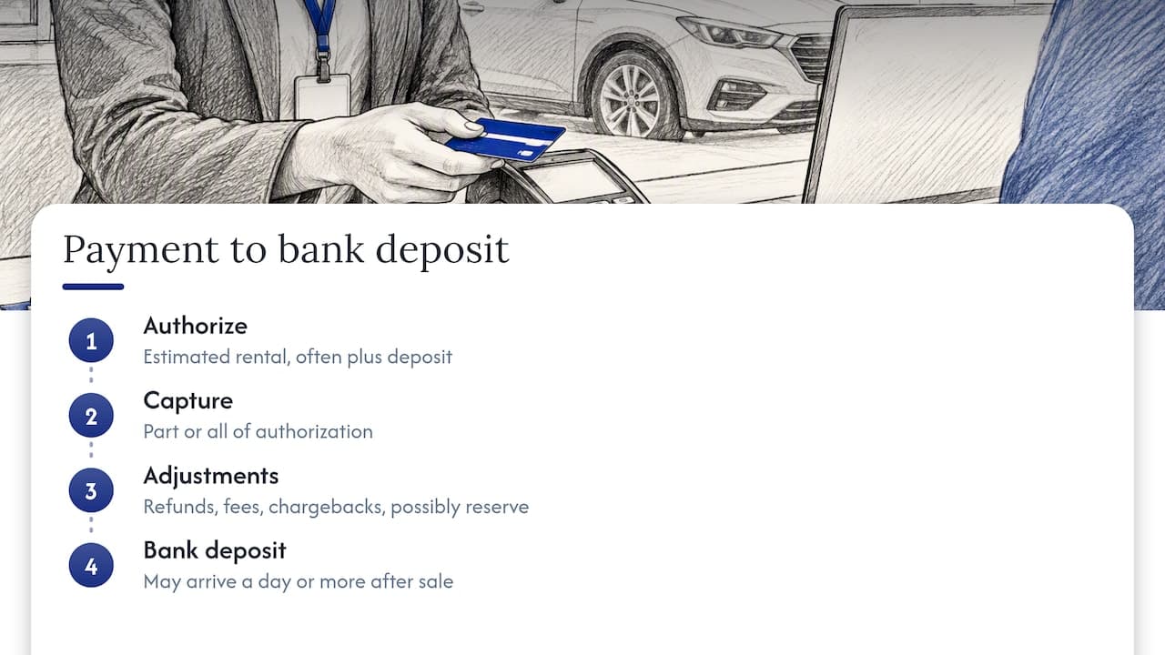 Why rental payments rarely match the bank deposit — overview diagram